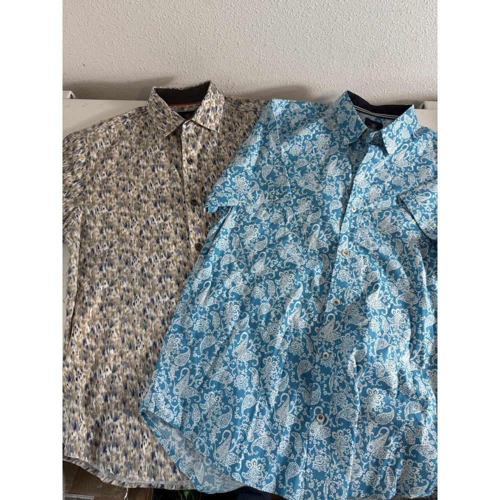 Lot of 2 Bobois Shirt Button Down Urban‎ Wear European Style Size L